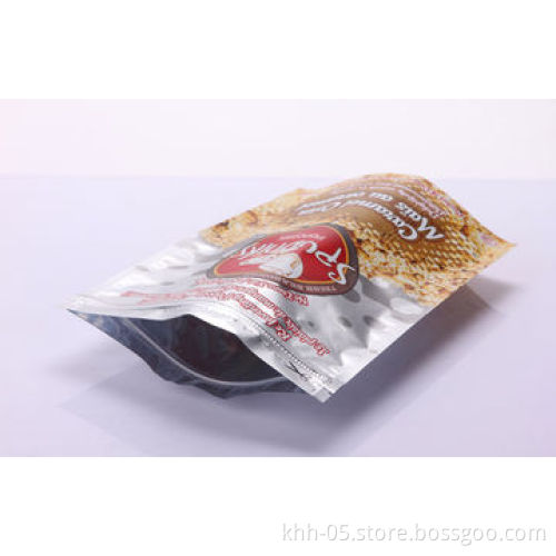 Printed aluminum foil bag with zipper stand up